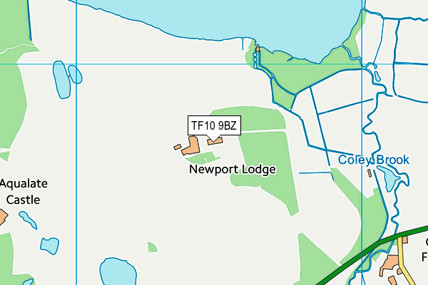 TF10 9BZ map - OS VectorMap District (Ordnance Survey) TF10 9BZ map - OS VectorMap District (Ordnance Survey)