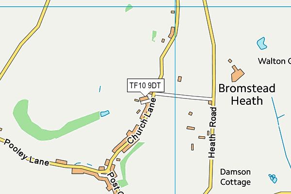 TF10 9DT map - OS VectorMap District (Ordnance Survey) TF10 9DT map - OS VectorMap District (Ordnance Survey)