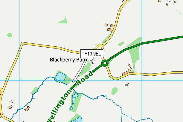 TF10 9EL map - OS VectorMap District (Ordnance Survey) TF10 9EL map - OS VectorMap District (Ordnance Survey)