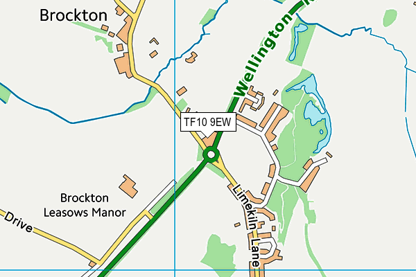 TF10 9EW map - OS VectorMap District (Ordnance Survey) TF10 9EW map - OS VectorMap District (Ordnance Survey)