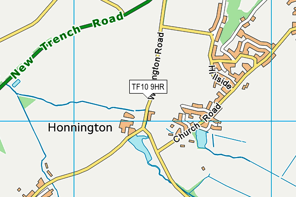 TF10 9HR map - OS VectorMap District (Ordnance Survey)