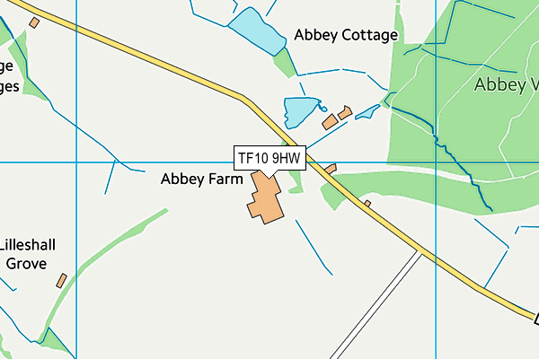 TF10 9HW map - OS VectorMap District (Ordnance Survey) TF10 9HW map - OS VectorMap District (Ordnance Survey)