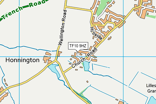 TF10 9HZ map - OS VectorMap District (Ordnance Survey) TF10 9HZ map - OS VectorMap District (Ordnance Survey)