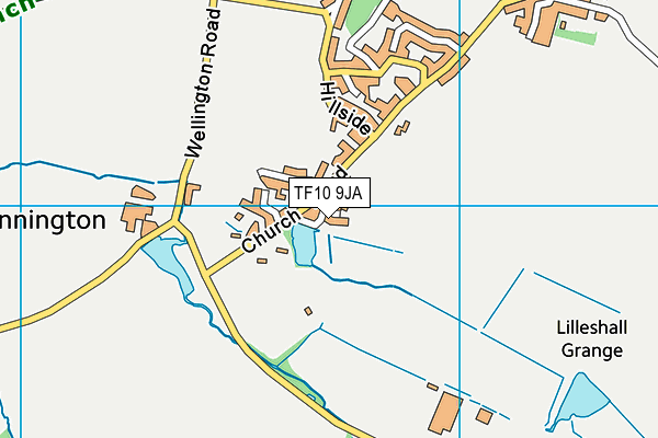 TF10 9JA map - OS VectorMap District (Ordnance Survey) TF10 9JA map - OS VectorMap District (Ordnance Survey)