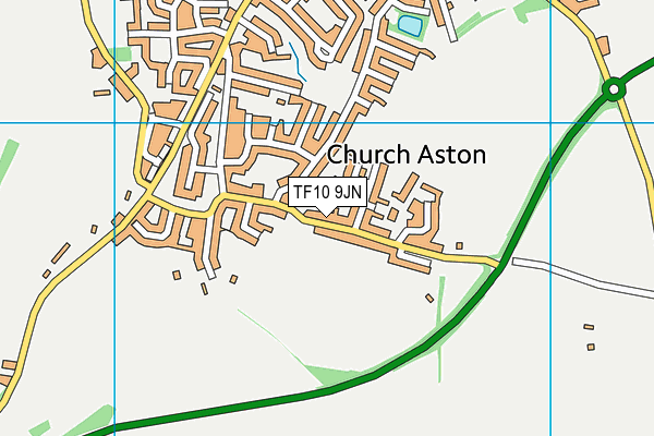 TF10 9JN map - OS VectorMap District (Ordnance Survey) TF10 9JN map - OS VectorMap District (Ordnance Survey)