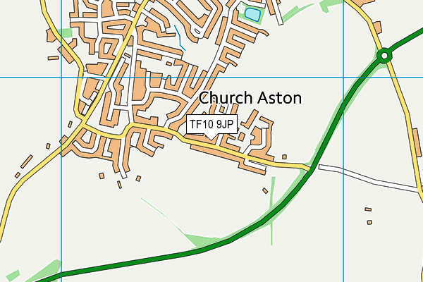 TF10 9JP map - OS VectorMap District (Ordnance Survey) TF10 9JP map - OS VectorMap District (Ordnance Survey)