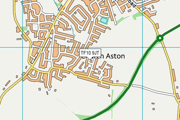 TF10 9JT map - OS VectorMap District (Ordnance Survey) TF10 9JT map - OS VectorMap District (Ordnance Survey)