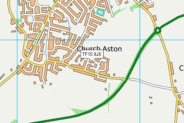 TF10 9JX map - OS VectorMap District (Ordnance Survey) TF10 9JX map - OS VectorMap District (Ordnance Survey)