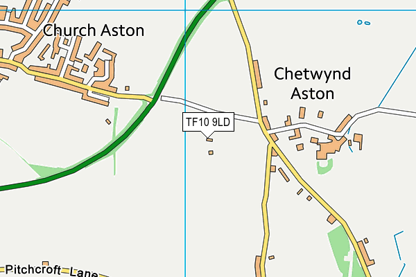 TF10 9LD map - OS VectorMap District (Ordnance Survey) TF10 9LD map - OS VectorMap District (Ordnance Survey)