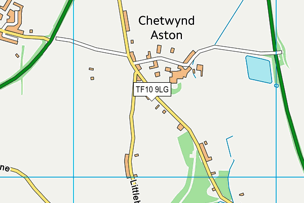 TF10 9LG map - OS VectorMap District (Ordnance Survey) TF10 9LG map - OS VectorMap District (Ordnance Survey)