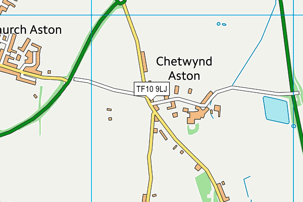 TF10 9LJ map - OS VectorMap District (Ordnance Survey) TF10 9LJ map - OS VectorMap District (Ordnance Survey)