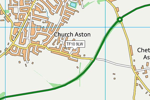 TF10 9LW map - OS VectorMap District (Ordnance Survey) TF10 9LW map - OS VectorMap District (Ordnance Survey)