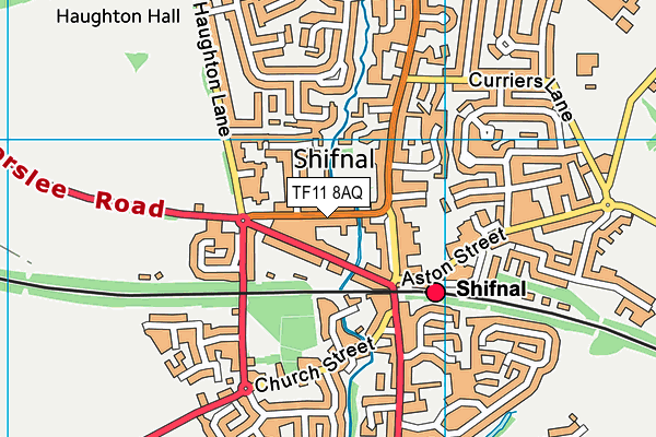 TF11 8AQ map - OS VectorMap District (Ordnance Survey)