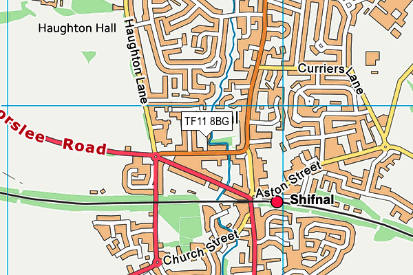 TF11 8BG map - OS VectorMap District (Ordnance Survey)