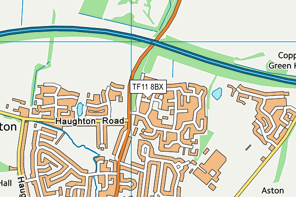 TF11 8BX map - OS VectorMap District (Ordnance Survey) TF11 8BX map - OS VectorMap District (Ordnance Survey)