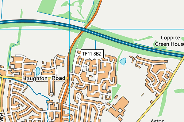 TF11 8BZ map - OS VectorMap District (Ordnance Survey) TF11 8BZ map - OS VectorMap District (Ordnance Survey)
