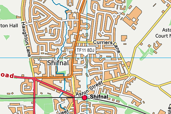 TF11 8DJ map - OS VectorMap District (Ordnance Survey)