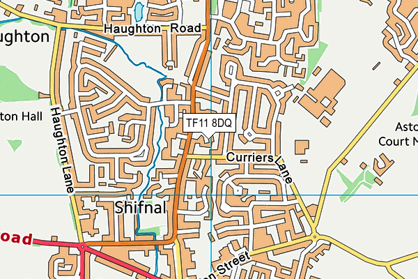 TF11 8DQ map - OS VectorMap District (Ordnance Survey)