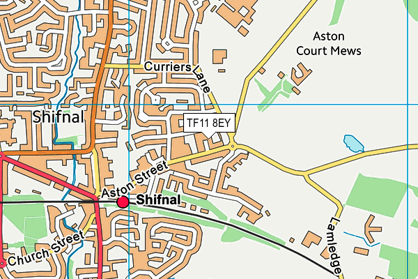 TF11 8EY map - OS VectorMap District (Ordnance Survey) TF11 8EY map - OS VectorMap District (Ordnance Survey)