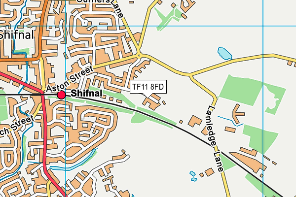 TF11 8FD map - OS VectorMap District (Ordnance Survey) TF11 8FD map - OS VectorMap District (Ordnance Survey)