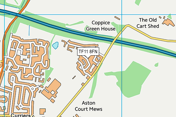 TF11 8FN map - OS VectorMap District (Ordnance Survey) TF11 8FN map - OS VectorMap District (Ordnance Survey)