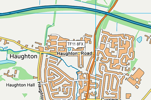 TF11 8FX map - OS VectorMap District (Ordnance Survey) TF11 8FX map - OS VectorMap District (Ordnance Survey)