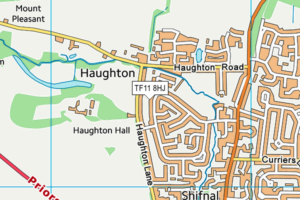TF11 8HJ map - OS VectorMap District (Ordnance Survey)