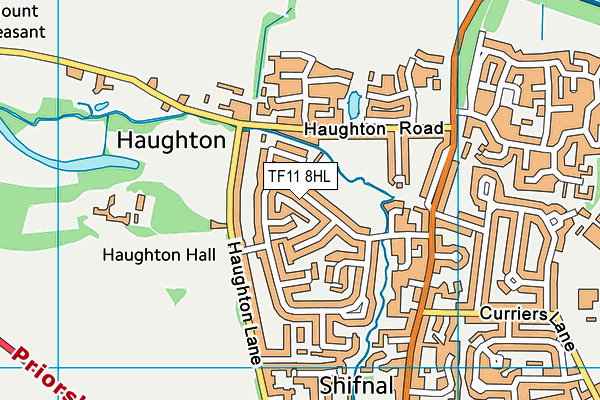 TF11 8HL map - OS VectorMap District (Ordnance Survey)