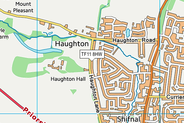 TF11 8HW map - OS VectorMap District (Ordnance Survey) TF11 8HW map - OS VectorMap District (Ordnance Survey)