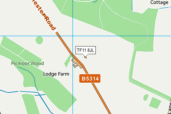TF11 8JL map - OS VectorMap District (Ordnance Survey) TF11 8JL map - OS VectorMap District (Ordnance Survey)