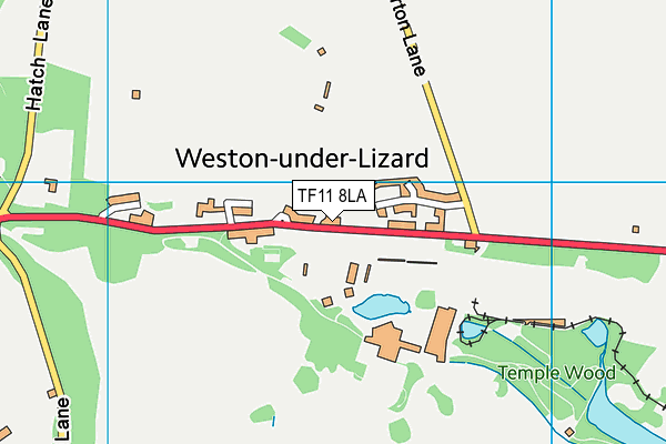 TF11 8LA map - OS VectorMap District (Ordnance Survey) TF11 8LA map - OS VectorMap District (Ordnance Survey)