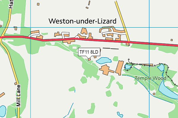 TF11 8LD map - OS VectorMap District (Ordnance Survey) TF11 8LD map - OS VectorMap District (Ordnance Survey)