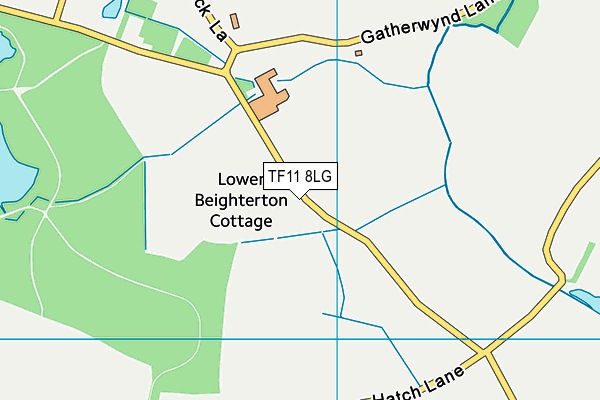 TF11 8LG map - OS VectorMap District (Ordnance Survey) TF11 8LG map - OS VectorMap District (Ordnance Survey)