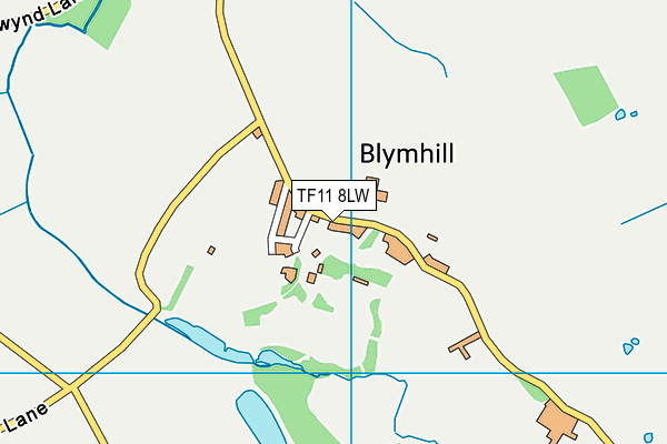 TF11 8LW map - OS VectorMap District (Ordnance Survey) TF11 8LW map - OS VectorMap District (Ordnance Survey)