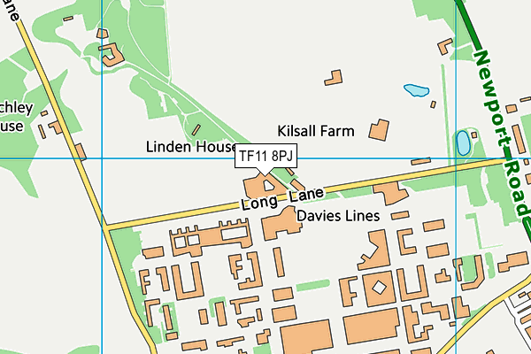TF11 8PJ map - OS VectorMap District (Ordnance Survey)