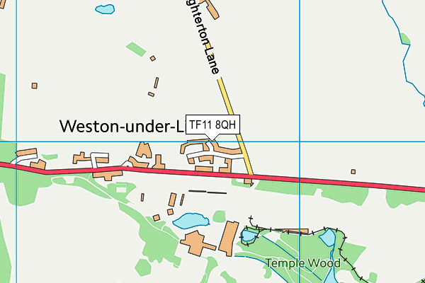 TF11 8QH map - OS VectorMap District (Ordnance Survey) TF11 8QH map - OS VectorMap District (Ordnance Survey)