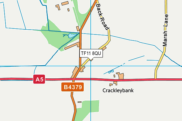 TF11 8QU map - OS VectorMap District (Ordnance Survey) TF11 8QU map - OS VectorMap District (Ordnance Survey)