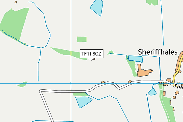 TF11 8QZ map - OS VectorMap District (Ordnance Survey) TF11 8QZ map - OS VectorMap District (Ordnance Survey)