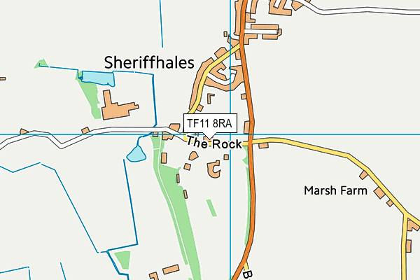 TF11 8RA map - OS VectorMap District (Ordnance Survey) TF11 8RA map - OS VectorMap District (Ordnance Survey)