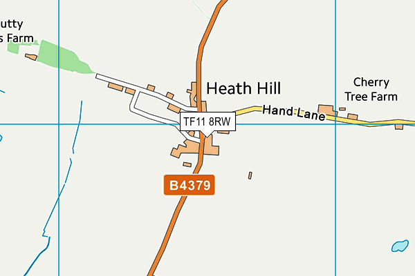 TF11 8RW map - OS VectorMap District (Ordnance Survey) TF11 8RW map - OS VectorMap District (Ordnance Survey)