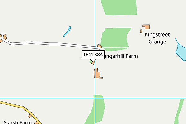 TF11 8SA map - OS VectorMap District (Ordnance Survey) TF11 8SA map - OS VectorMap District (Ordnance Survey)