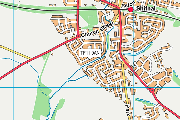 TF11 9AN map - OS VectorMap District (Ordnance Survey) TF11 9AN map - OS VectorMap District (Ordnance Survey)