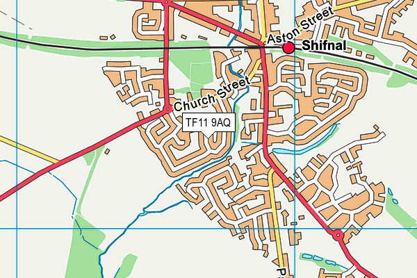 TF11 9AQ map - OS VectorMap District (Ordnance Survey) TF11 9AQ map - OS VectorMap District (Ordnance Survey)
