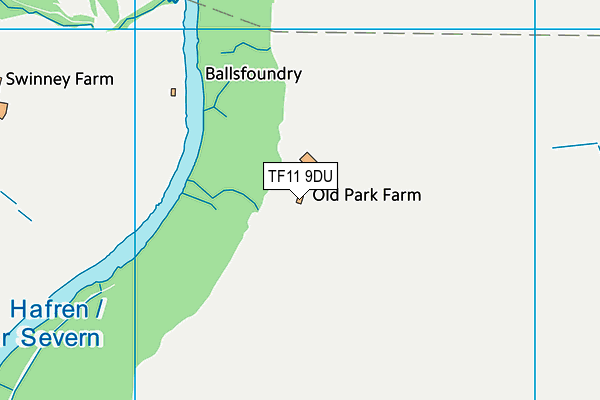 TF11 9DU map - OS VectorMap District (Ordnance Survey)