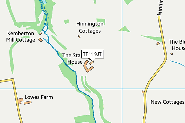 TF11 9JT map - OS VectorMap District (Ordnance Survey) TF11 9JT map - OS VectorMap District (Ordnance Survey)