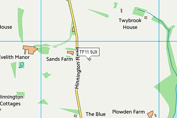 TF11 9JX map - OS VectorMap District (Ordnance Survey) TF11 9JX map - OS VectorMap District (Ordnance Survey)