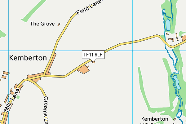 TF11 9LF map - OS VectorMap District (Ordnance Survey) TF11 9LF map - OS VectorMap District (Ordnance Survey)