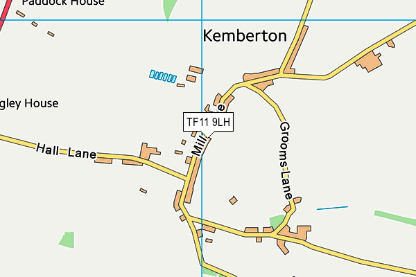 TF11 9LH map - OS VectorMap District (Ordnance Survey) TF11 9LH map - OS VectorMap District (Ordnance Survey)