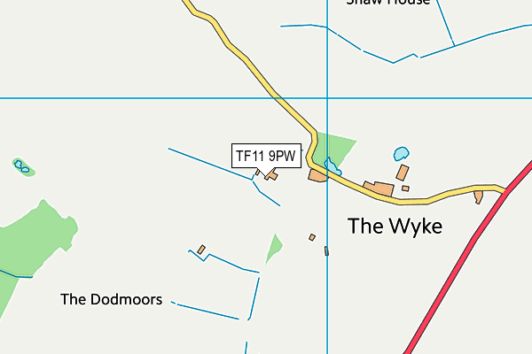 TF11 9PW map - OS VectorMap District (Ordnance Survey) TF11 9PW map - OS VectorMap District (Ordnance Survey)