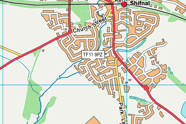 TF11 9PZ map - OS VectorMap District (Ordnance Survey) TF11 9PZ map - OS VectorMap District (Ordnance Survey)